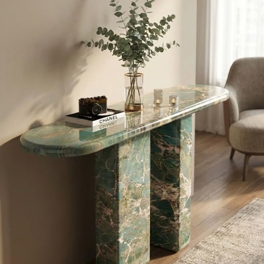 🔸️✨️White ice marble -Console table หรูหรา งานหินอ่อนแท้🔸️...