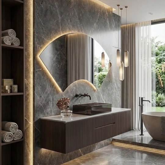 🔸️เพิ่มความสวยหรู สไตล์ Modern luxury ด้วยกระจก✨️🔸️ 📌60×12...