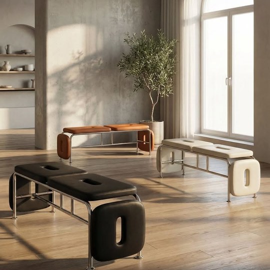🔹️สวยงามด้วย Leather +Metal bench มีเสน่ห์ในสไตล์โมเดิร์น ...