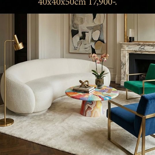 Side table งานศิลปะสวยงาม มีสีสัน และหรูหรา 📌figerglass+pl...