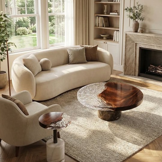 Glacier River side and coffee table as set✨️ 📌Imported wal...
