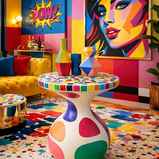 🔸️Pop Luxe Accent Table - Pop art ที่ไม่ธรรมดา เติมสีสันอย...