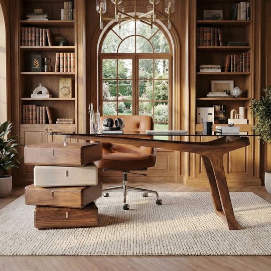 โต๊ะทำงาน ไม้ black walnut สวยงาม หรูหรา มีอัตลักษณ์✨️ 📌17...