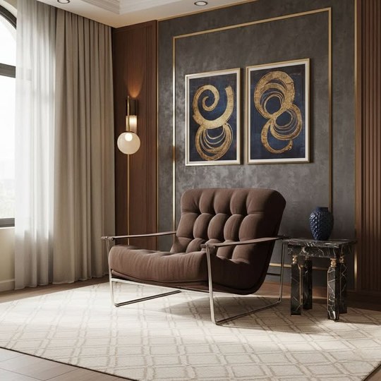🪑 Lounge Chair ดีไซน์คลาสสิก นั่งสบายพิเศษ โทนอบอุ่น เท่แบ...
