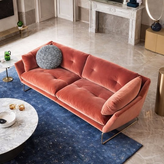 🌿Sofa Velvet Luxury 3 ที่นั่ง ดีไซน์เรียบหรู โทนกำมะหยี่พร...