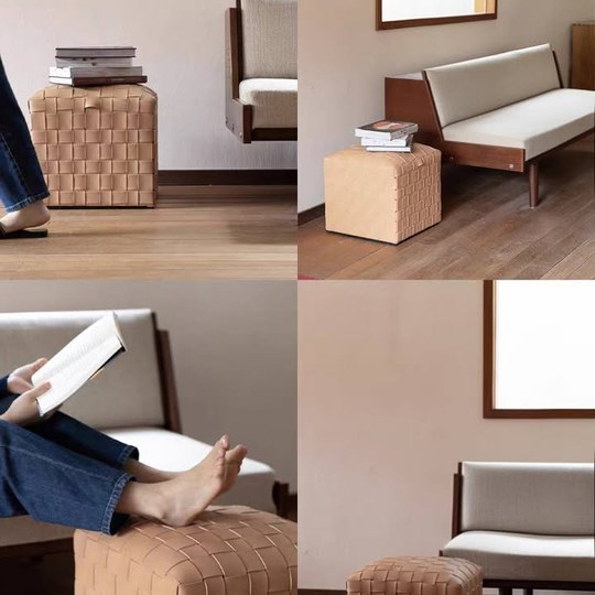 Leather Storage Stool — ดีไซน์เรียบหรู พร้อมฟังก์ชันเก็บขอ...