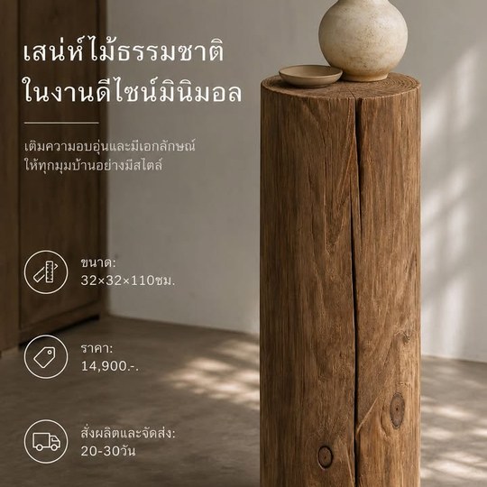 ไม้ธรรมชาติในงานดีไซน์มินิมอล ✨ เติมมุมบ้านให้อบอุ่น เรียบ...
