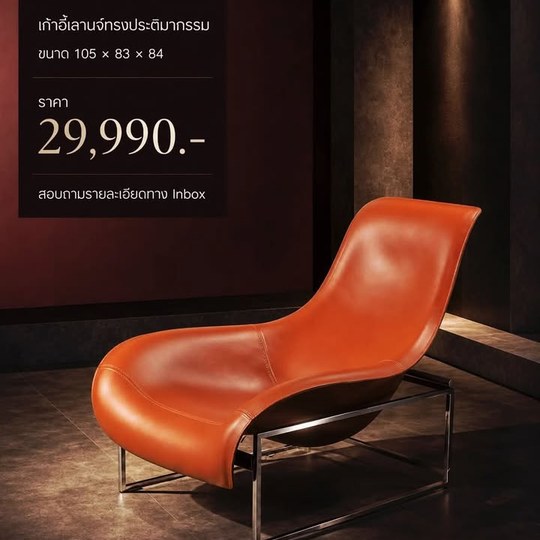 🎨 เก้าอี้เลานจ์ทรงประติมากรรม เส้นสายโดดเด่นเหมือนงานศิลป์...