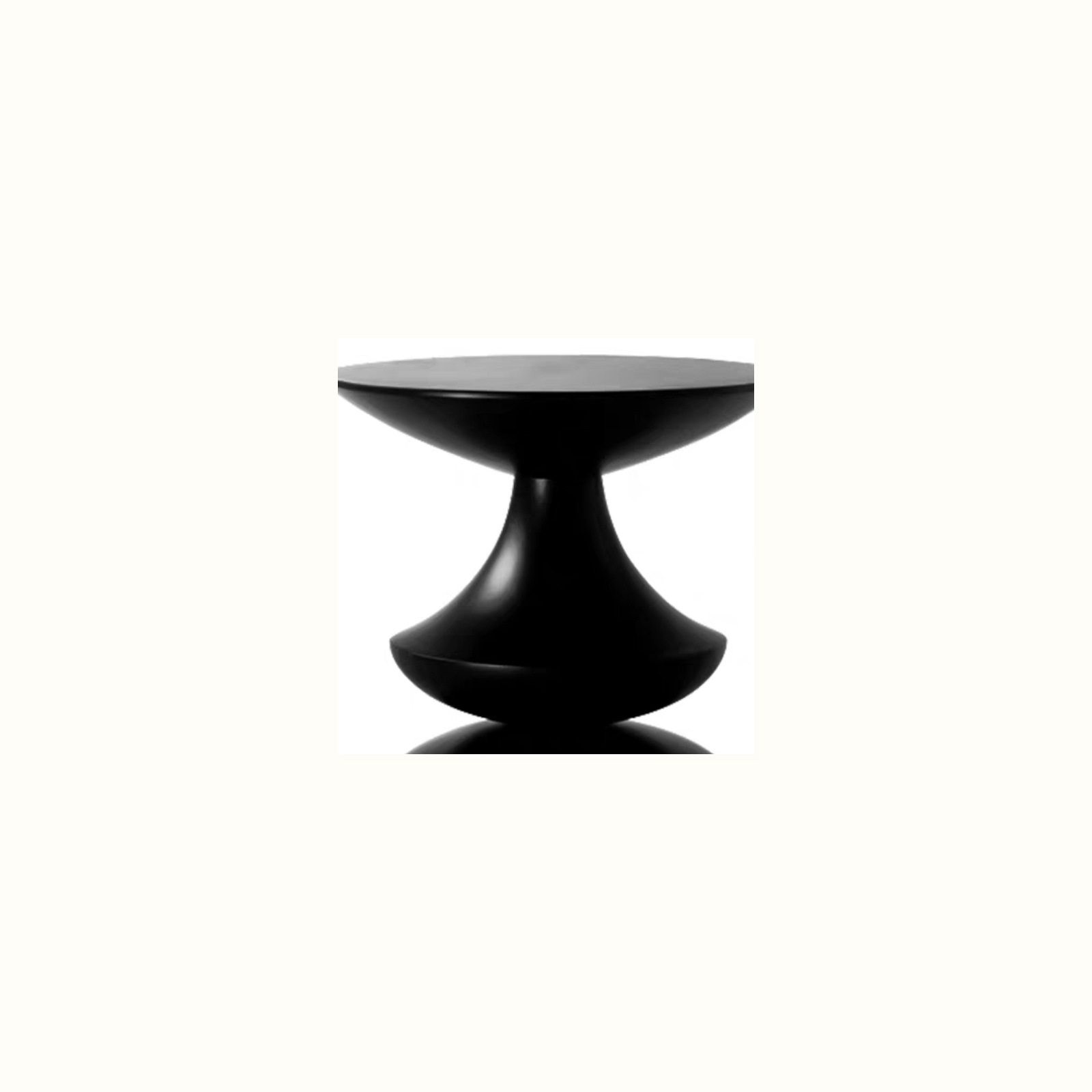 Black Sculptural Side Table detail view