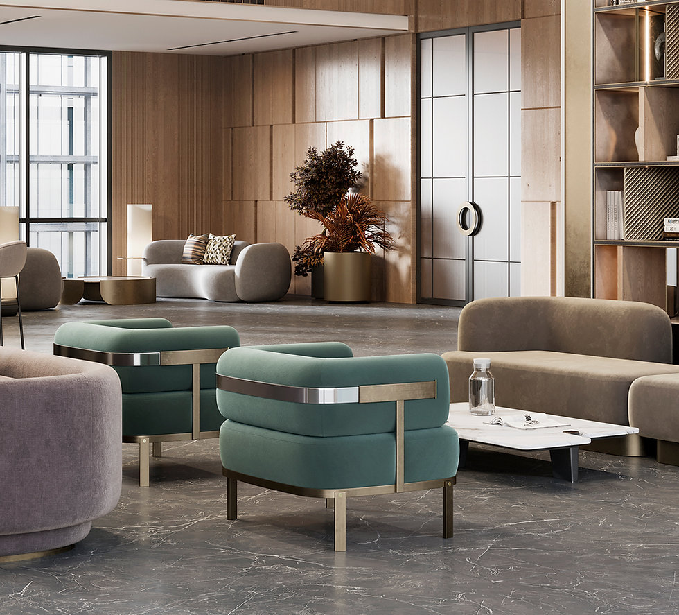 ชุดเฟอร์นิเจอร์ห้องนั่งเล่นโทน Modern Luxury